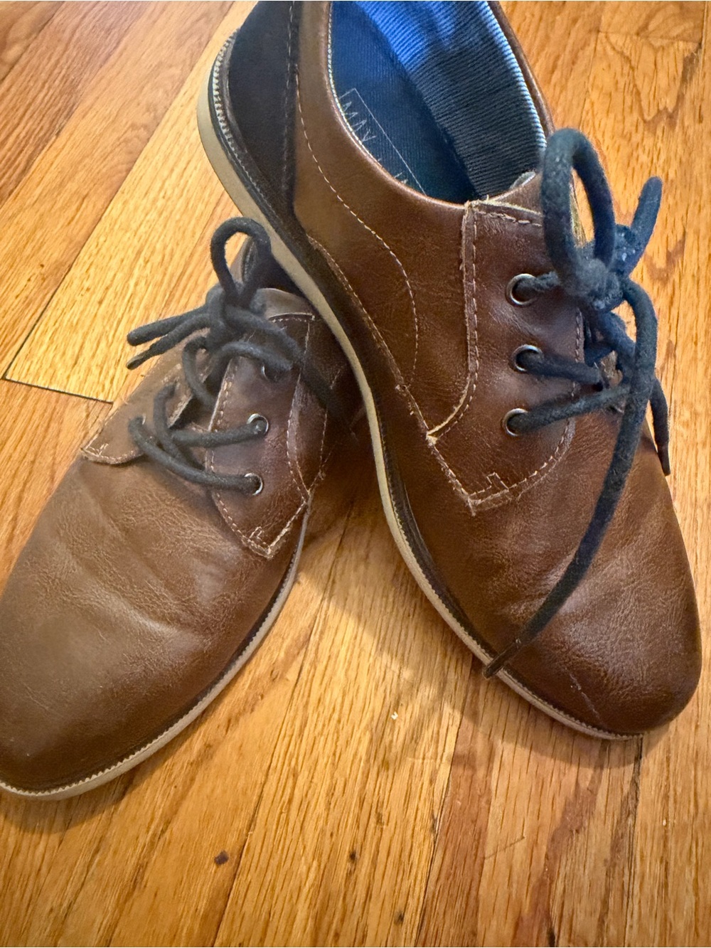 Kids Brown Lace-Up Derby Shoes for Everyday Wear